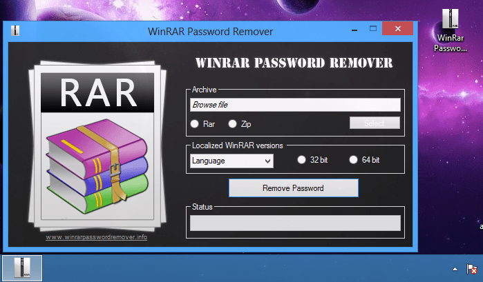 Rar password recovery tool